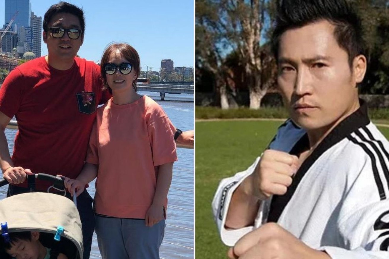Steven and Min Cho (left) were found dead while taekwondo instructor Kwong Kyung Yoo had stab wounds. 