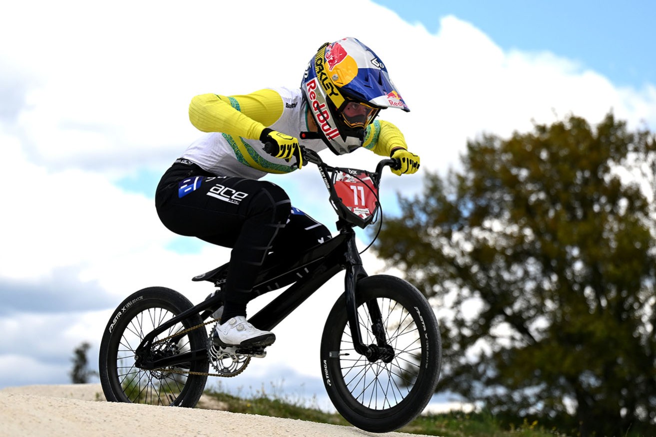 Aussie BMX star Saya Sakakibara is back in Queensland and on track for another Olympics appearance.