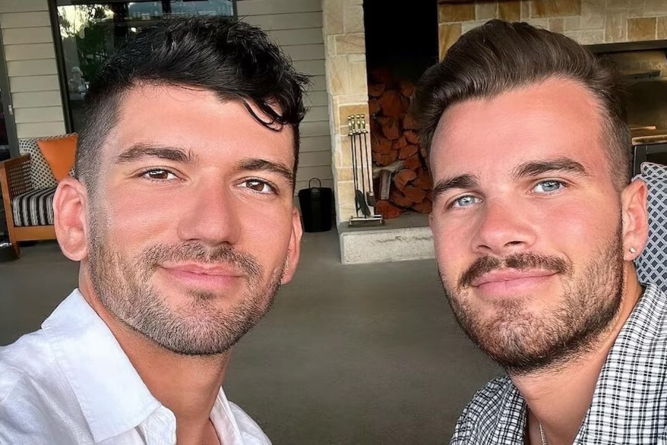 The bodies of Luke Davies (left) and Jesse Baird were found in surfboard bags at a rural property.