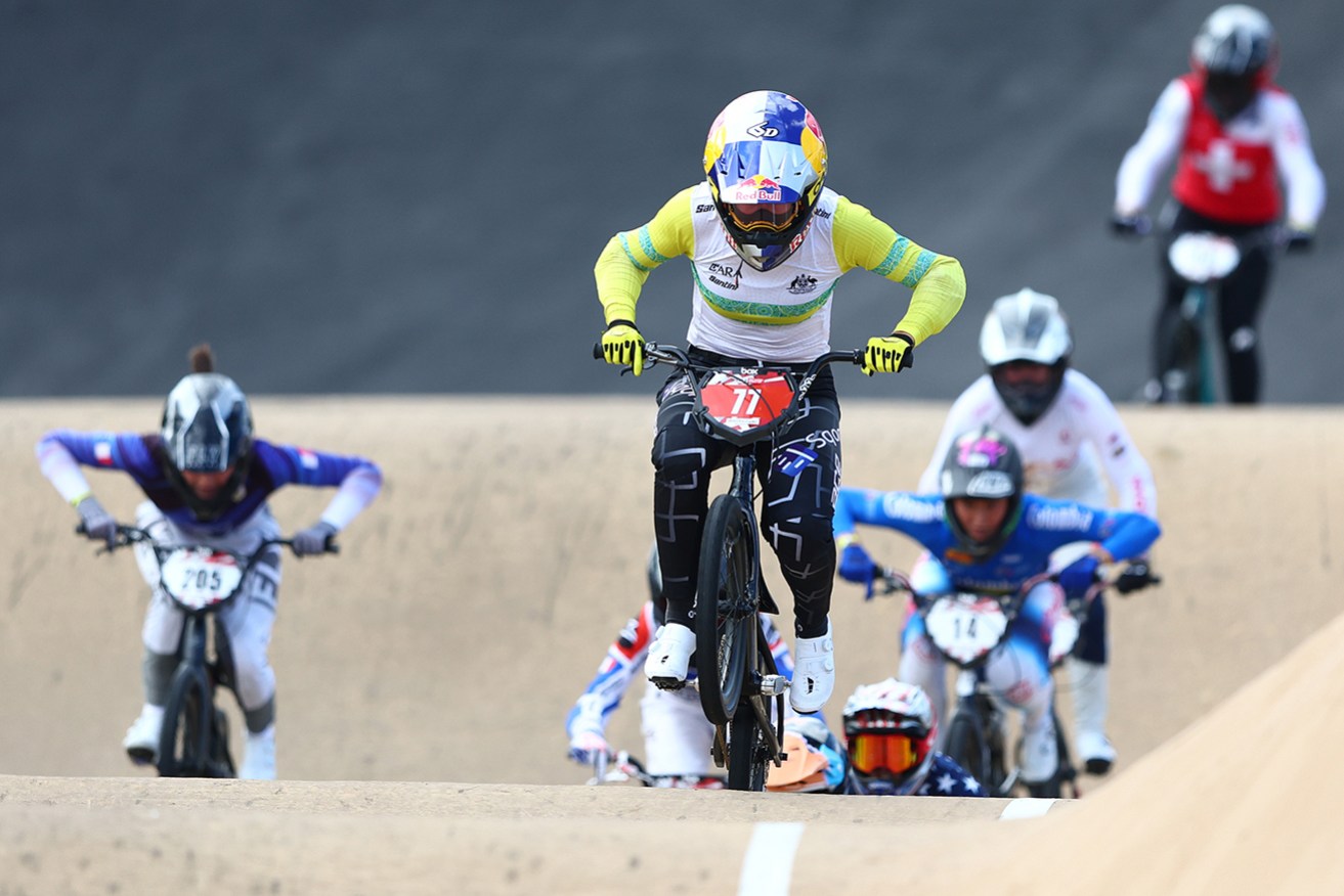 BMX rider Saya Sakakibara has twice finished second in a pre-Paris Games confidence boost. 