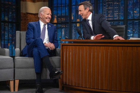 Joe Biden jokes about age in rare media appearance