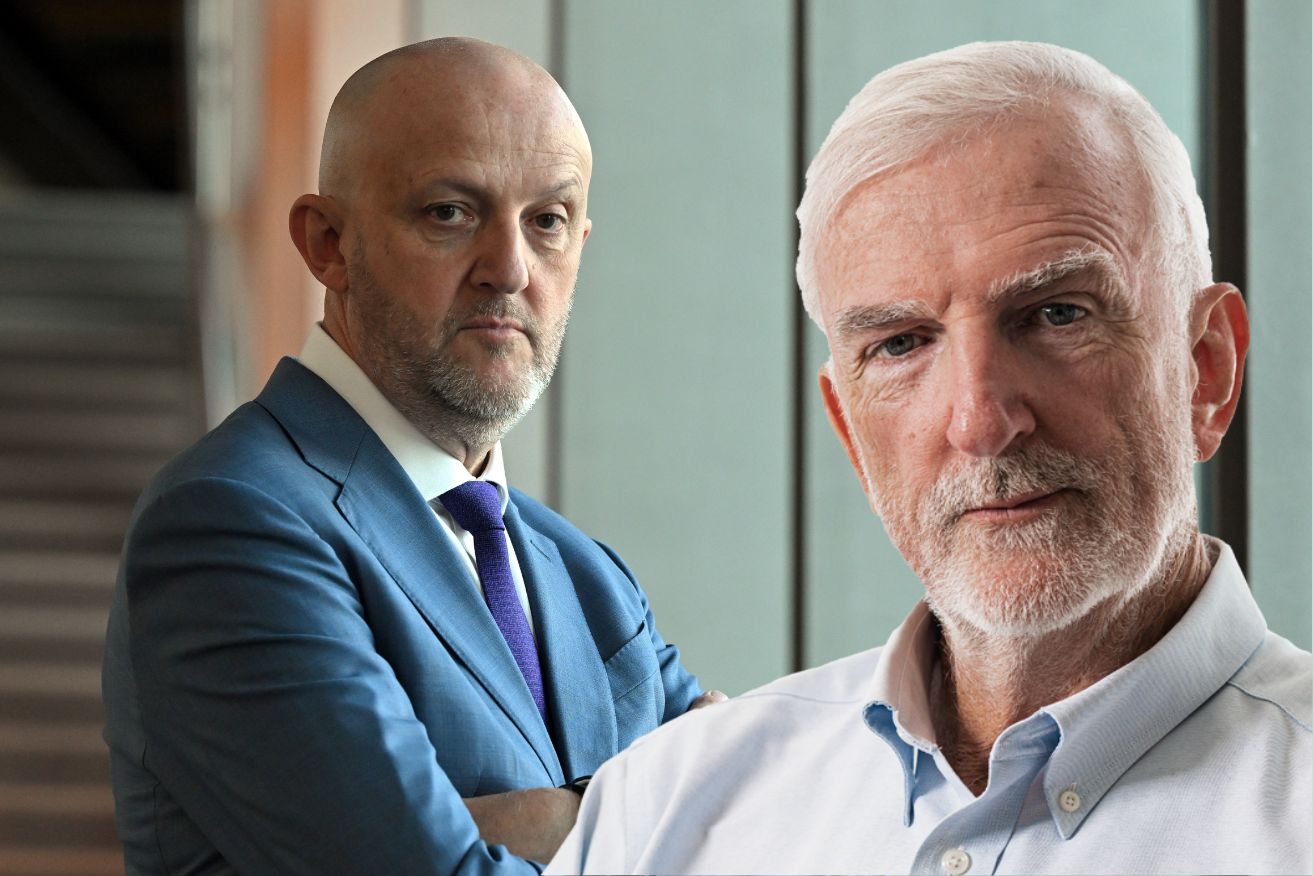 ASIO boss Mike Burgess (left) turned heads with an eye-catching speech this week.