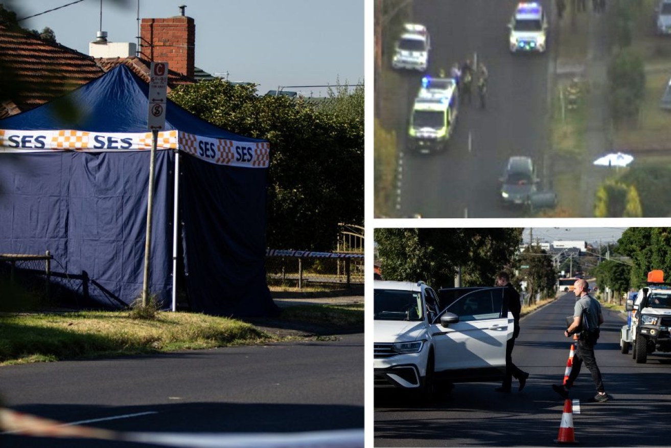 A large police presence remained on the scene of the tragic accident well into Monday afternoon.