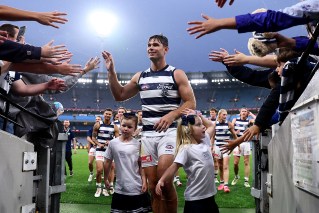 Tom Hawkins lights up MCG as Cats prevail