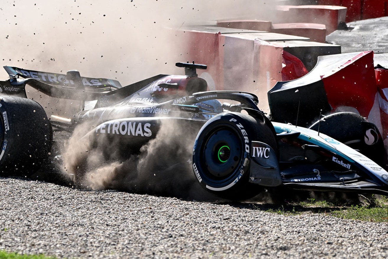 Mercedes driver George Russell has spoken about his crash at the Australian Grand Prix. 