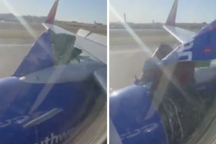 Boeing plane loses engine cover mid-flight