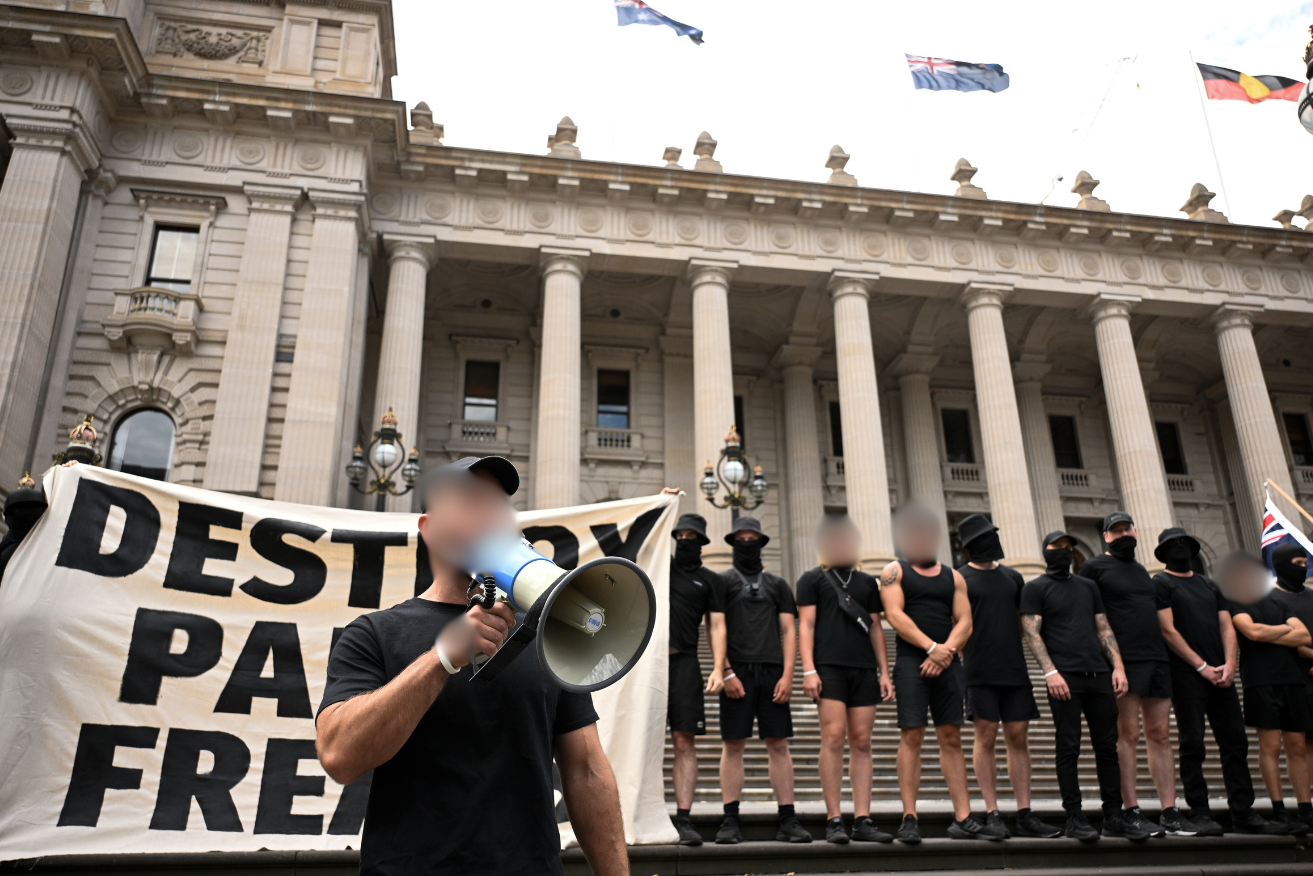 Neo-Nazis have been gathering in public around Australia.