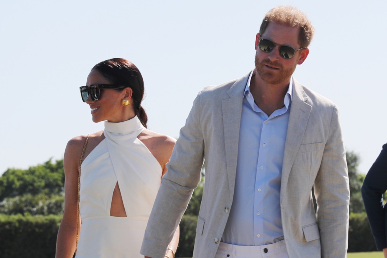 Harry and Meghan at a polo event in Florida last weekend.