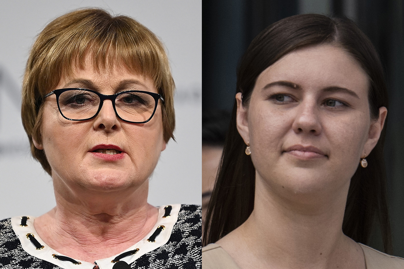 Liberal Senator Linda Reynolds (left) could expand her legal case against Brittany Higgins.