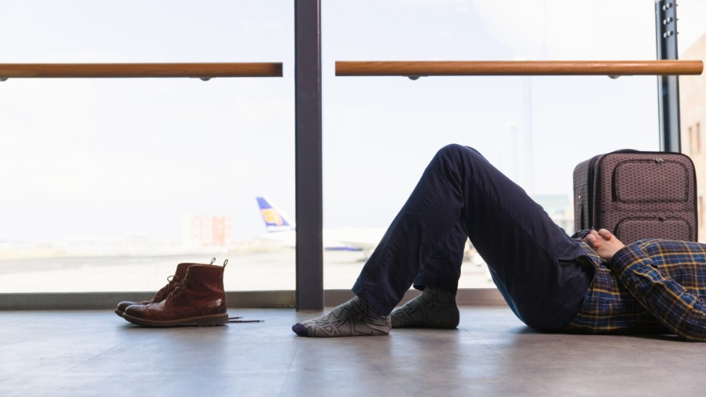 Sleeping in the airport