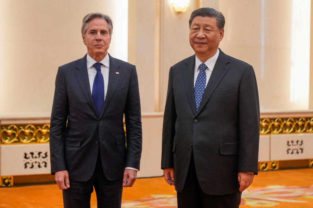 US Secretary of State Antony Blinken (left) and Chinese President Xi Jinping have met in Beijing.