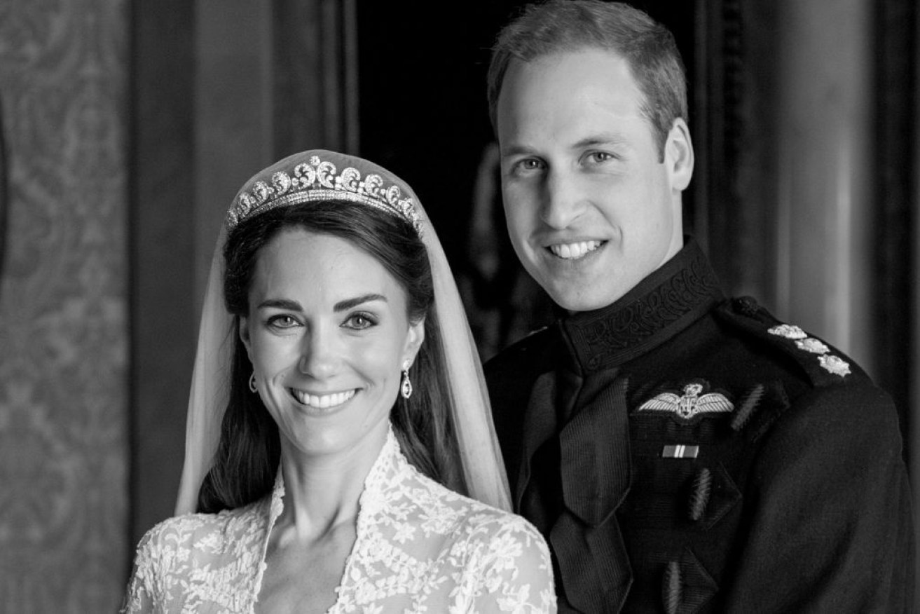 Kate and William released this behind-the-scenes photo from their wedding day. 