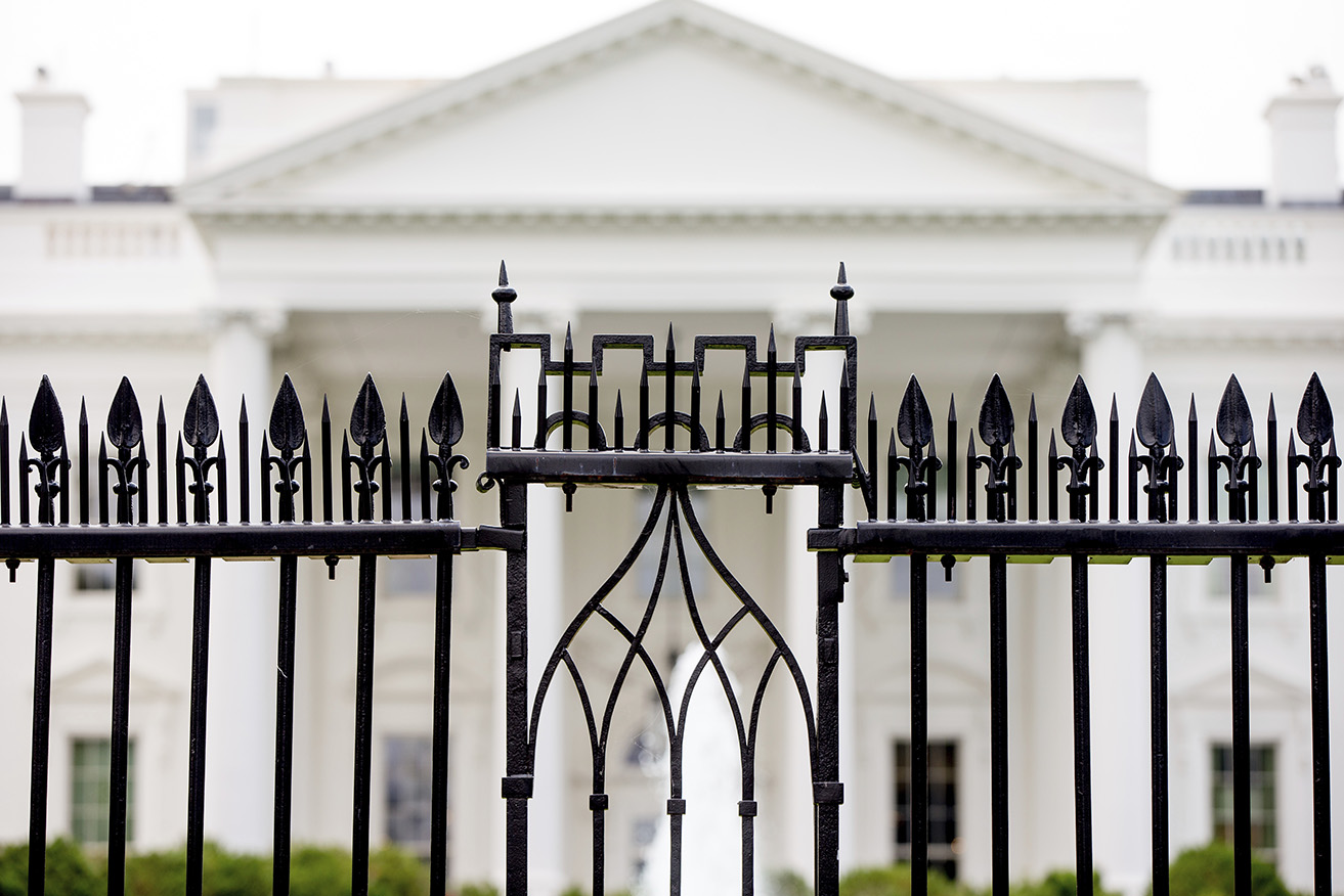 A driver has died after crashing a vehicle into a gate at the White House, authorities say. 