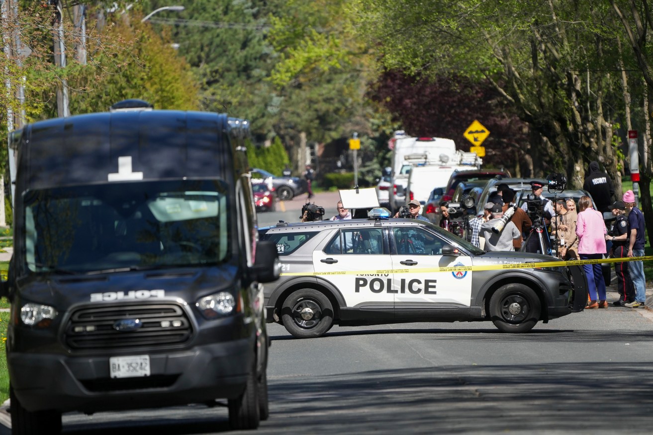 A security guard working outside the home of Drake has been injured in a shooting.
