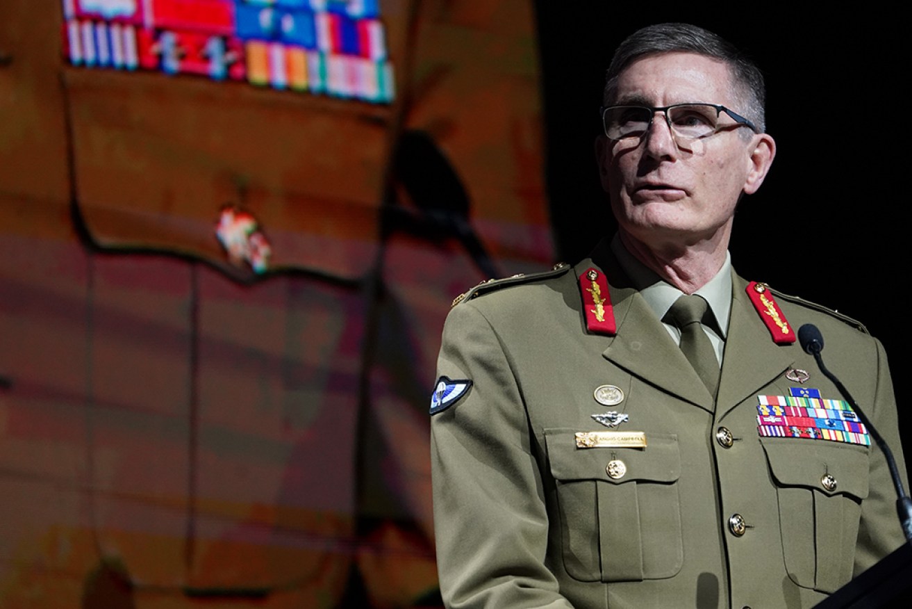 General Angus Campbell has rejected Chinese claims an Australian Navy helicopter was spying.