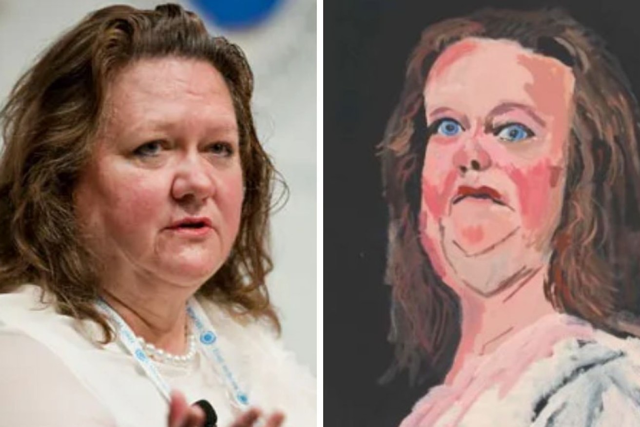 The 'offensive' colour portrait of mining magnate Gina Rinehart.