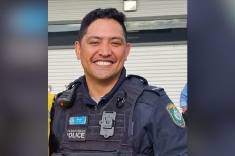 ‘Extraordinary’: Stabbed cop who chased attacker hailed