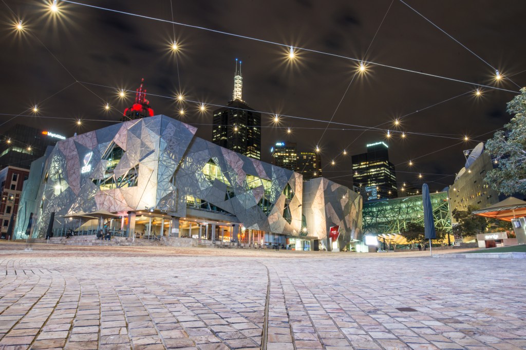 Pictured is Melbourne's Federation Square.