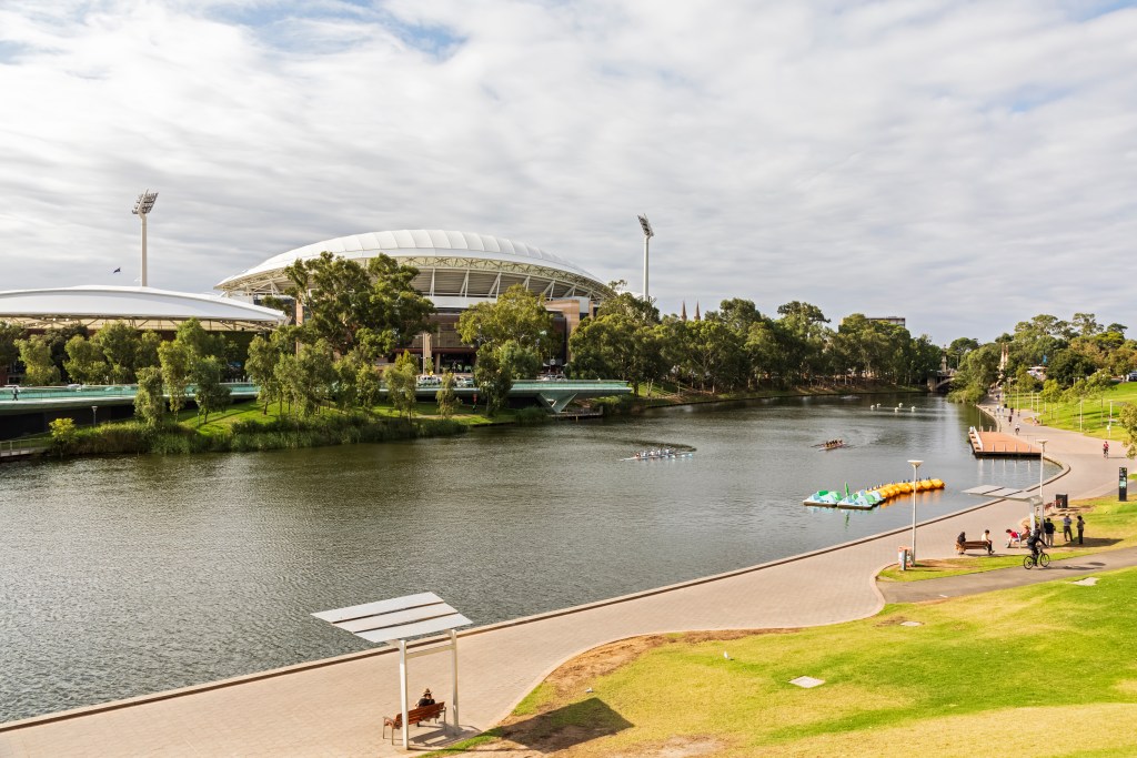 pictured is Adelaide Oval, where the Brandman Collection, a free attraction is.