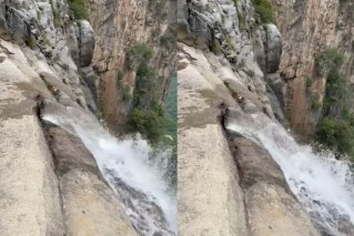 Drone user pipes up on dodgy Chinese waterfall