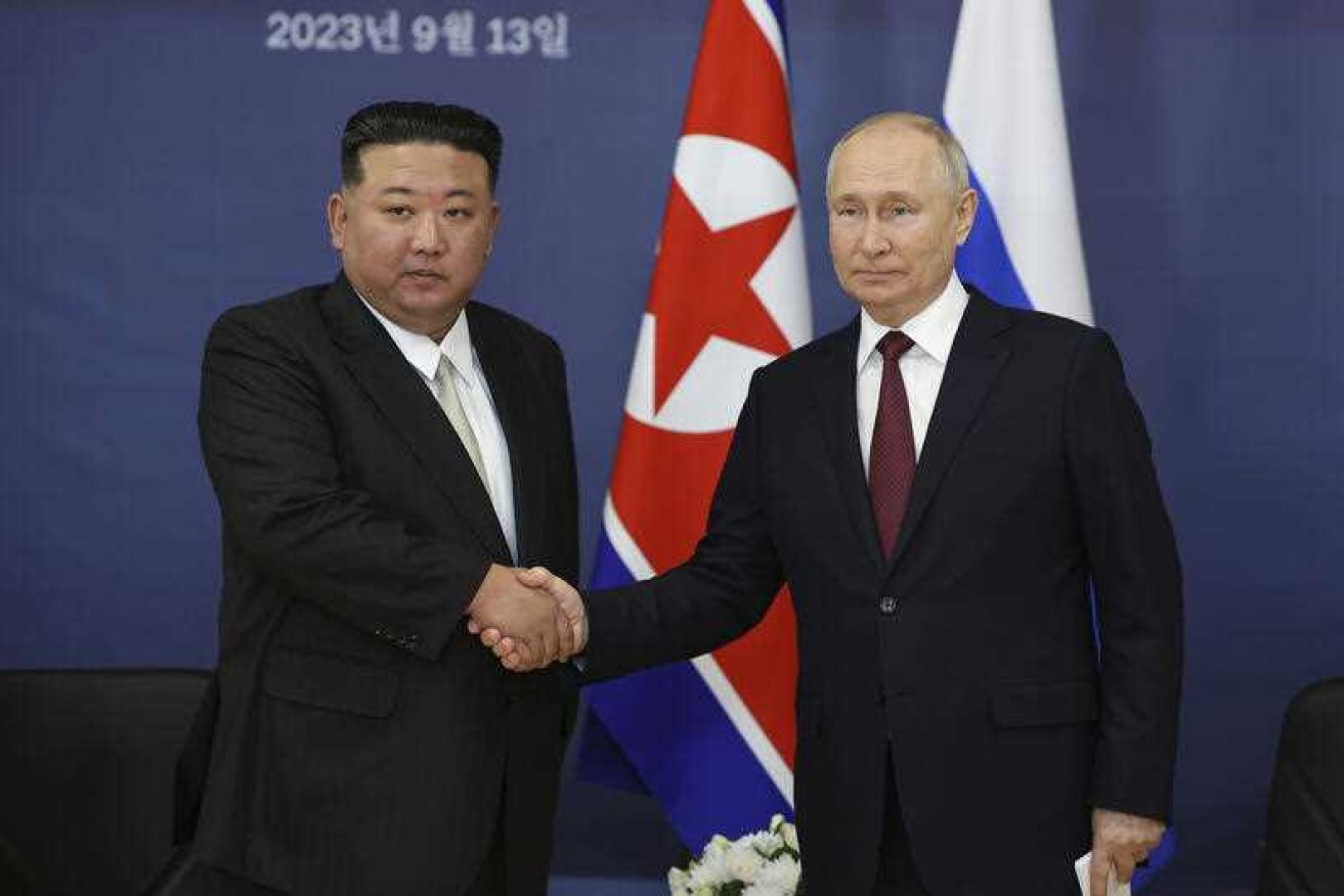 Russia's Vladimir Putin and North Korea's Kim Jong'un have exchanged messages of support.
