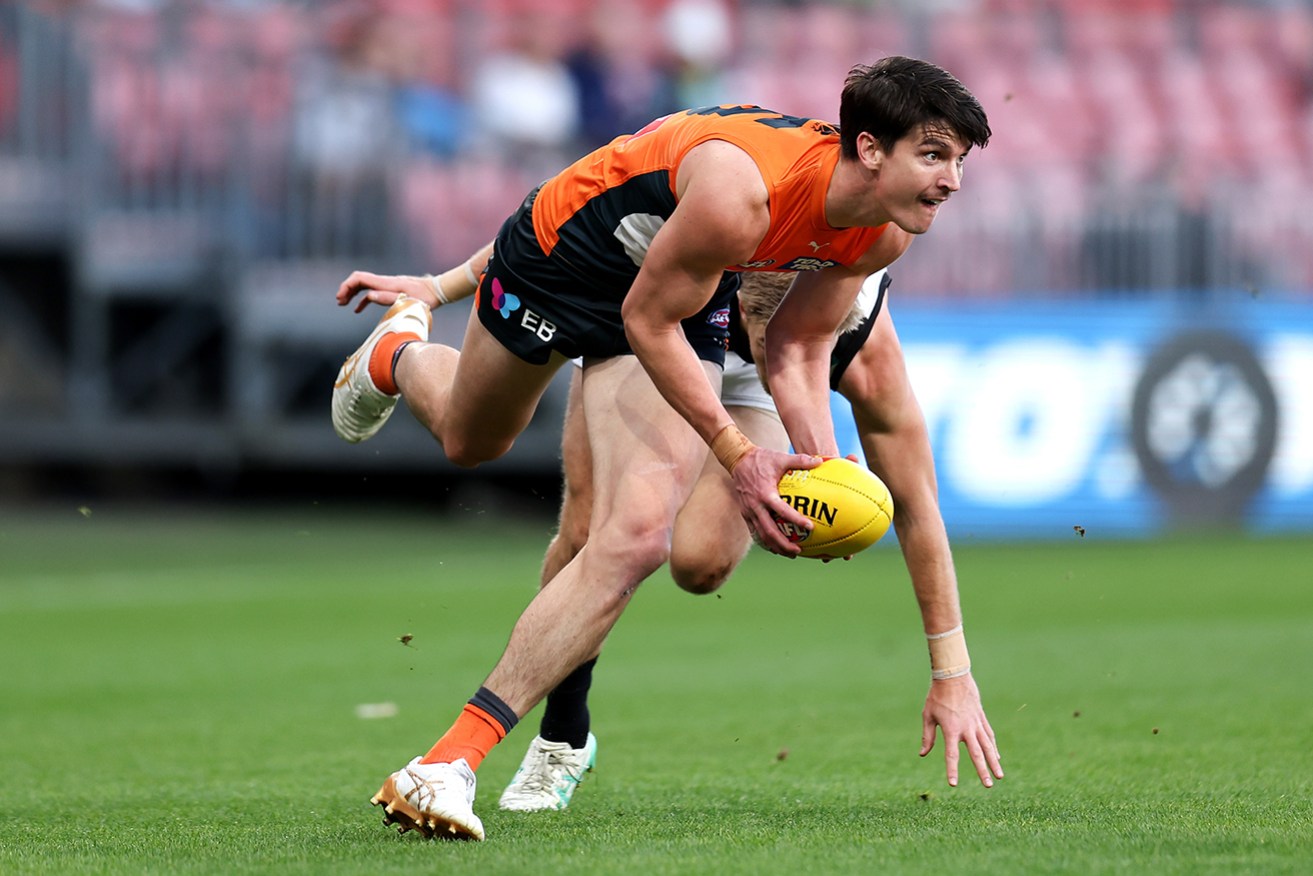 GWS star Sam Taylor has undergone successful surgery for a ruptured testicle, the club says.