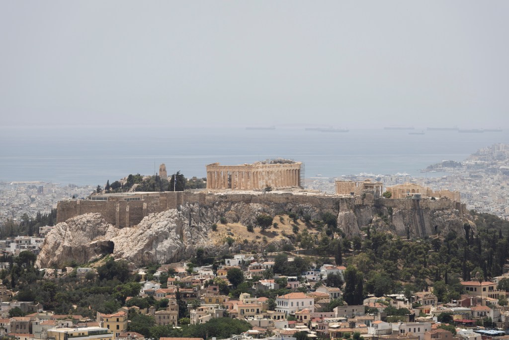 Pictured is Greece during a heatwave
