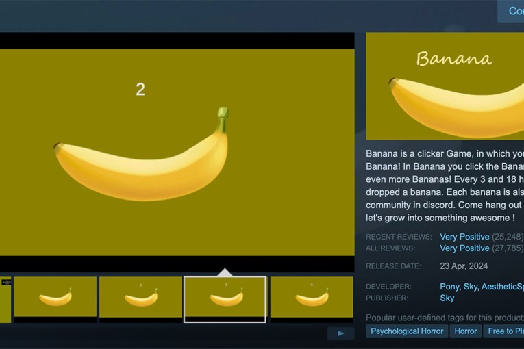 Clicking on banana gives hopefuls skin in game