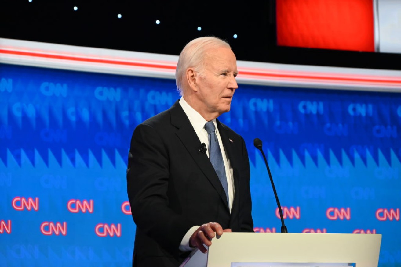 President of the United States Joe Biden during the debate against Donald Trump.