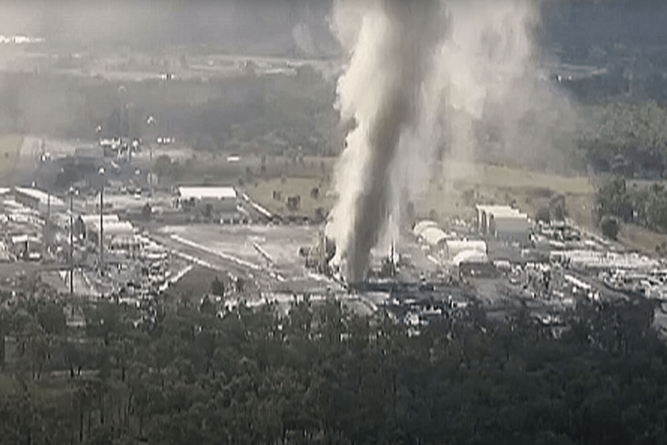 The fire at the Grosvenor coal mine in central Queensland has been burning since Saturday.