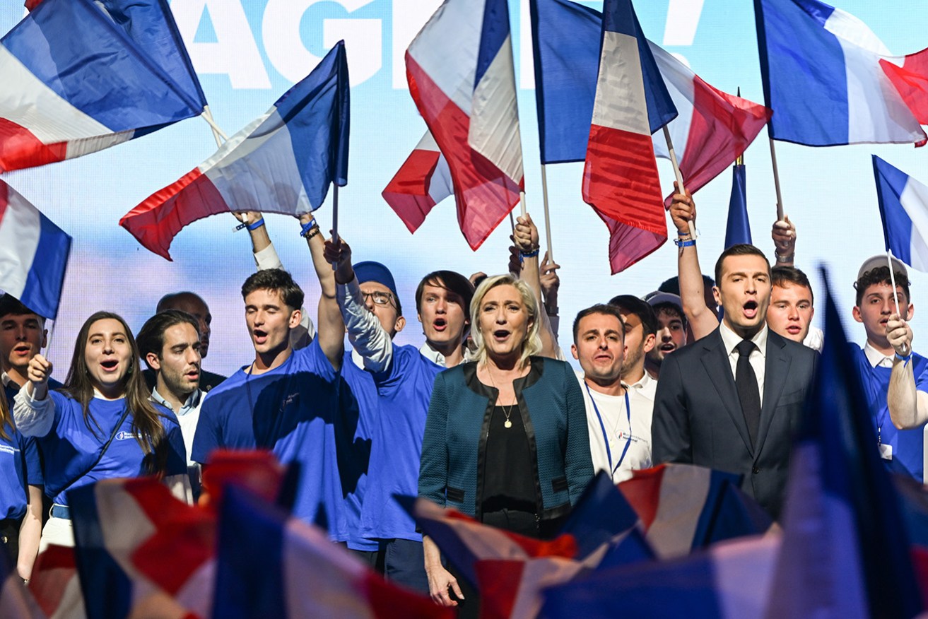 French polls suggest National Rally's Marine Le Pen and Jordan Bardella won't reach a majority.