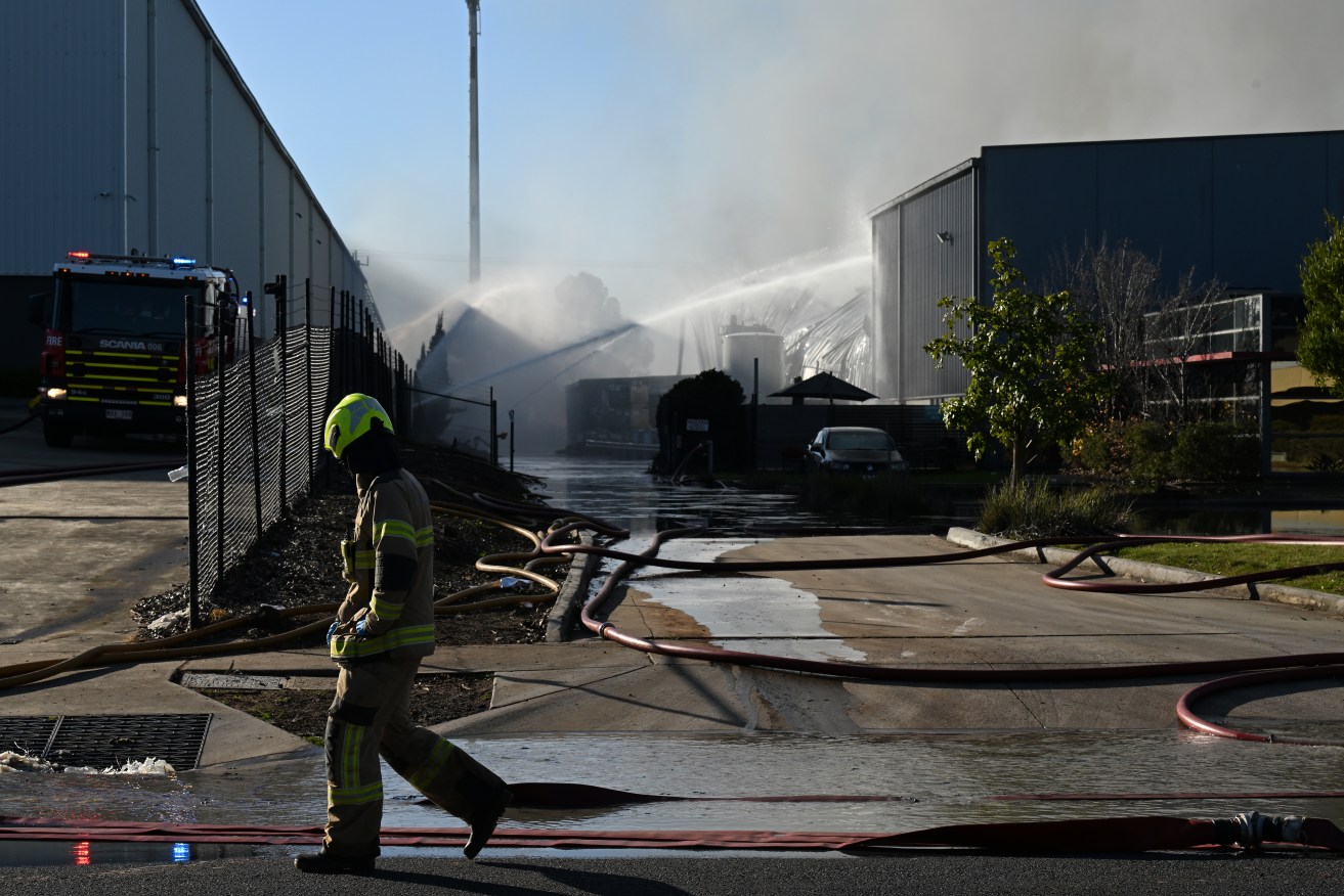The fire at a Derrimut factory in Melbourne was the state's largest industrial blaze.