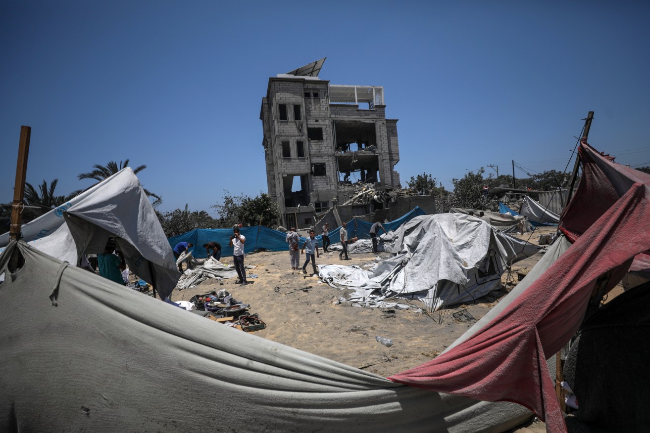 Gaza officials say eight people have been killed in an Israeli attack on the Jabalia refugee camp.