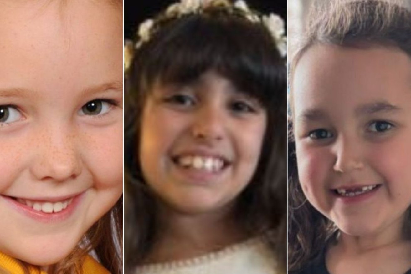 The victims Bebe King, 6, (left) Elsie Dot Stancombe, 7, and Alice Dasilva Aguiar.