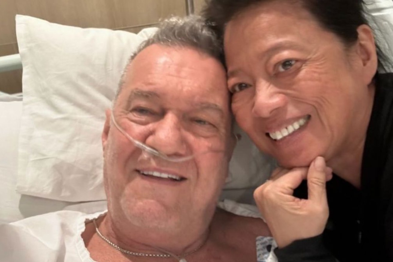 Jimmy Barnes, pictured with wife Jane, has shared news of his latest health drama.