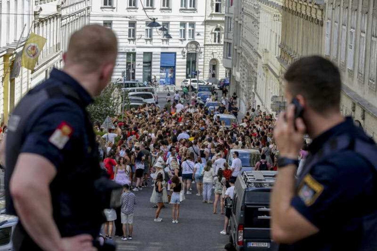 "Swifties" gathered in Vienna's centre after her concerts were canceled for fear of an attack.
