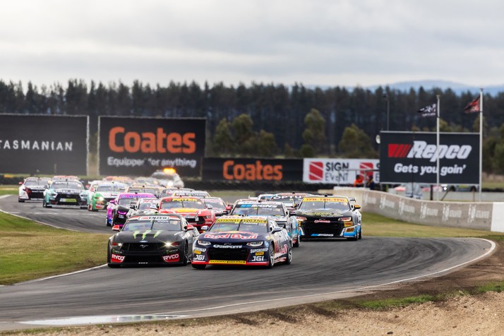Waters dodges chaos for Tasmania Supercars win