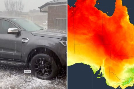 Hail and wild storms cap off record hot weekend
