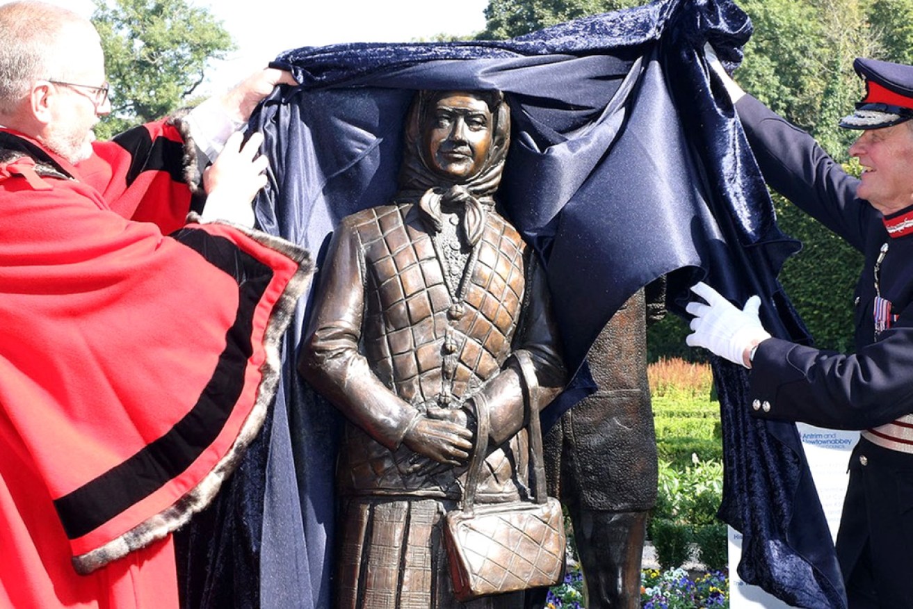 The moment the controversial statue is unveiled.