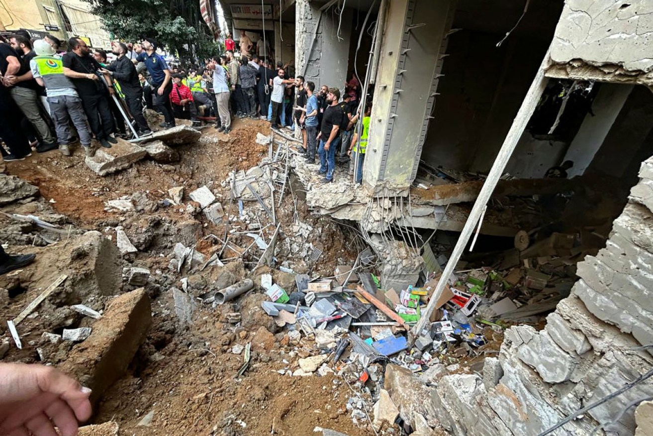 Witnesses heard a blast in Beirut's Hezbollah-controlled southern suburbs after an air strike.