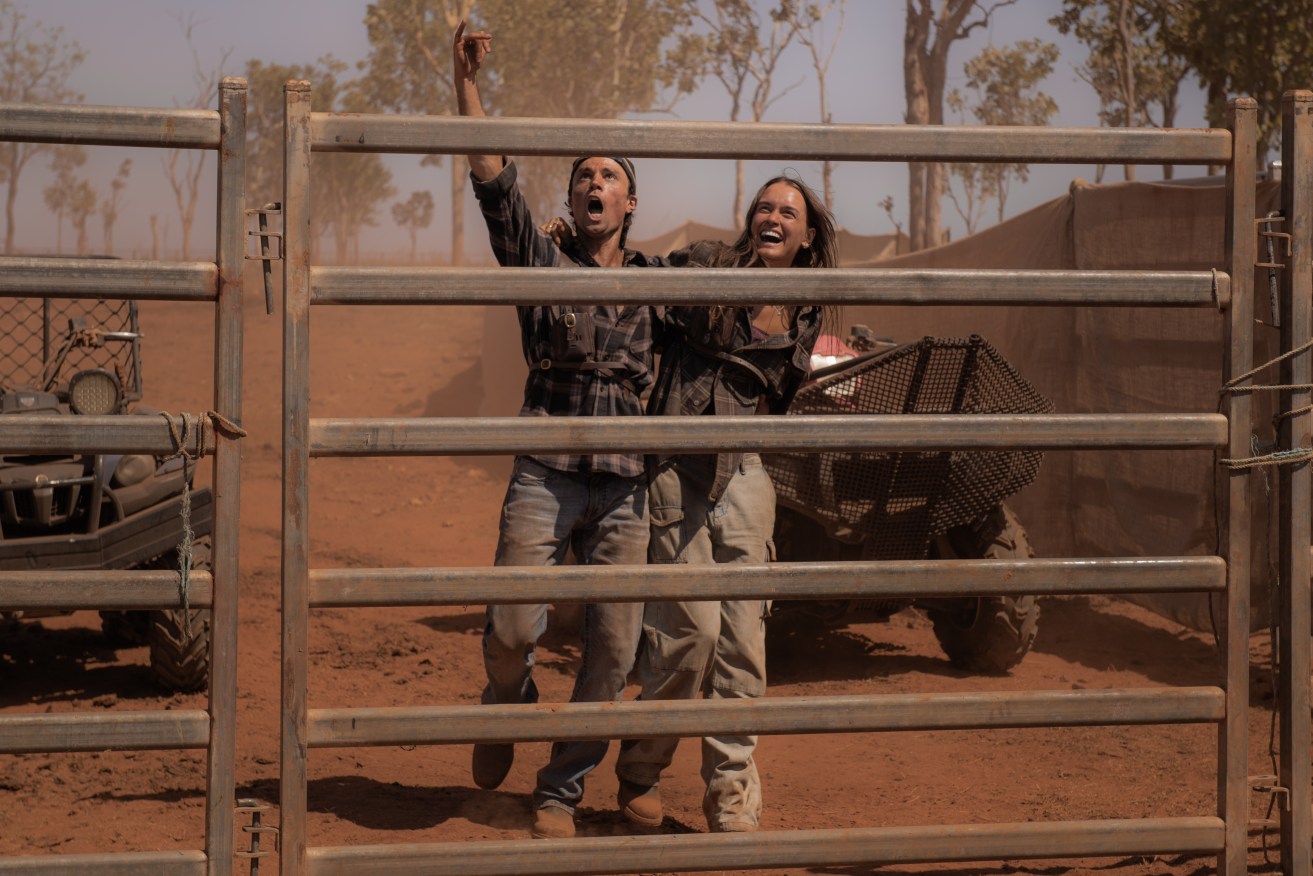 Sam Delich as Rich Petrakis and Kylah Day as Sharnie Kennedy in <i>Territory</i>.