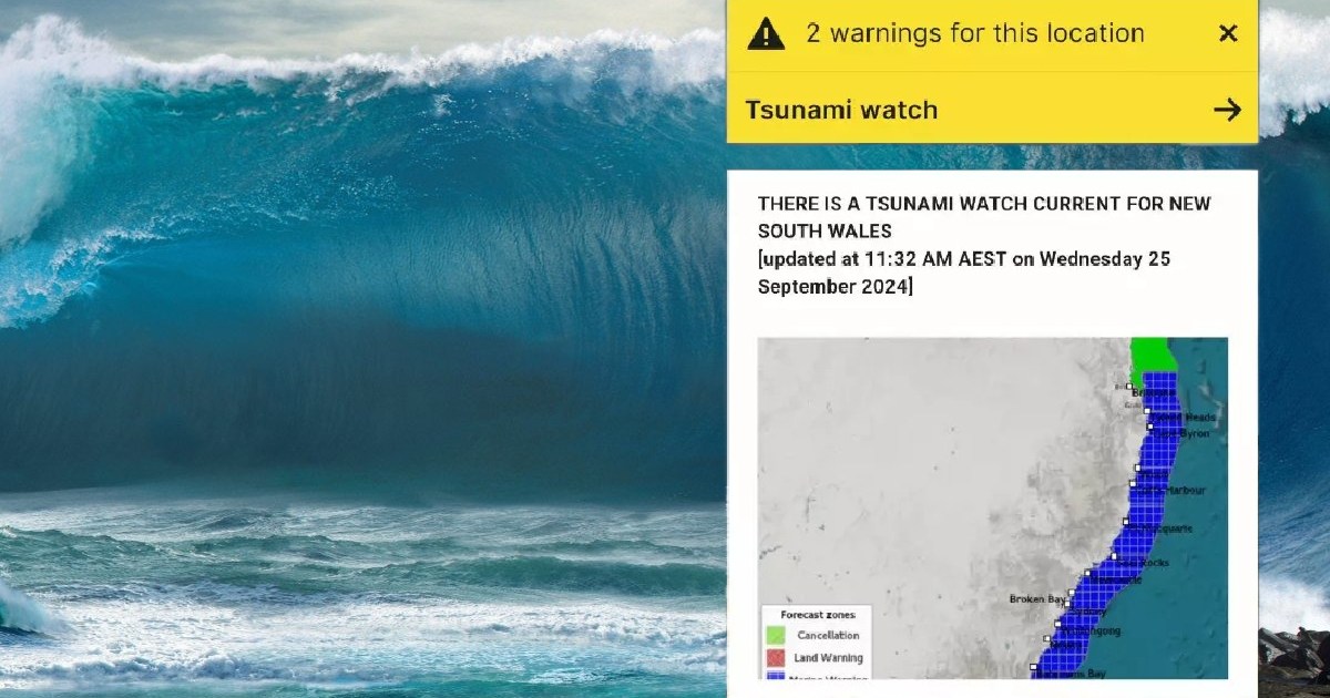 Tsunami watch australia today