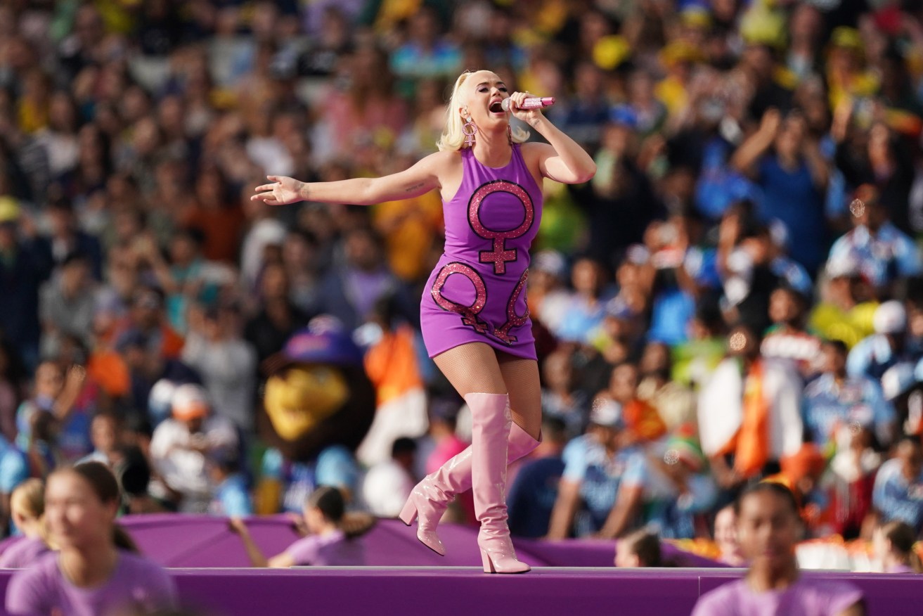 Katy Perry last performed at the MCG during the Women's T20 World Cup final in 2020.