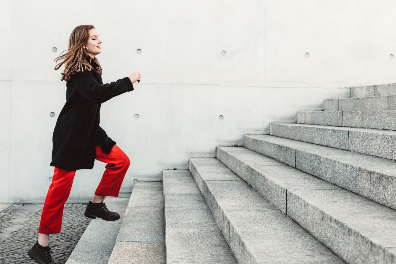 Climbing stairs is both aerobic and resistance or strength training.