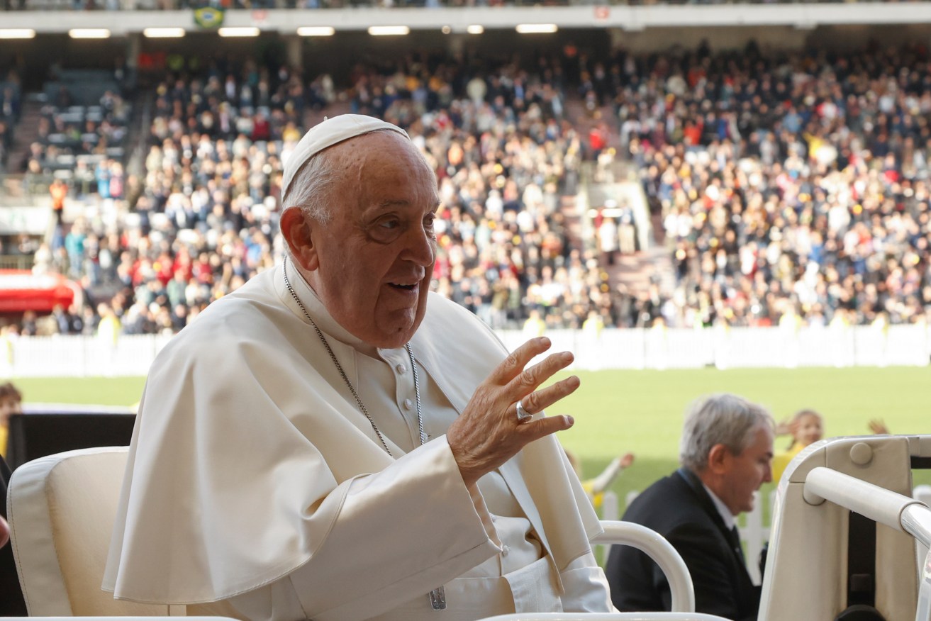 The last event of Pope Francis's Belgium tour was mass at Brussels' King Baudouin football stadium.