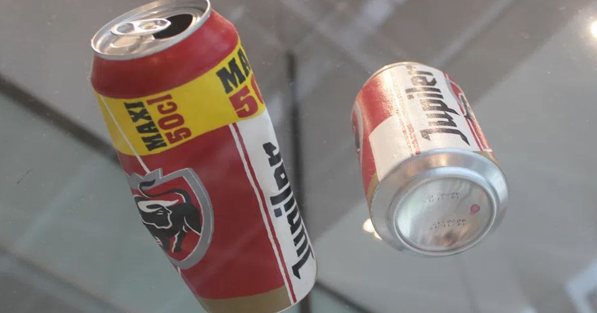 Beer can exhibit thrown in bin by museum worker