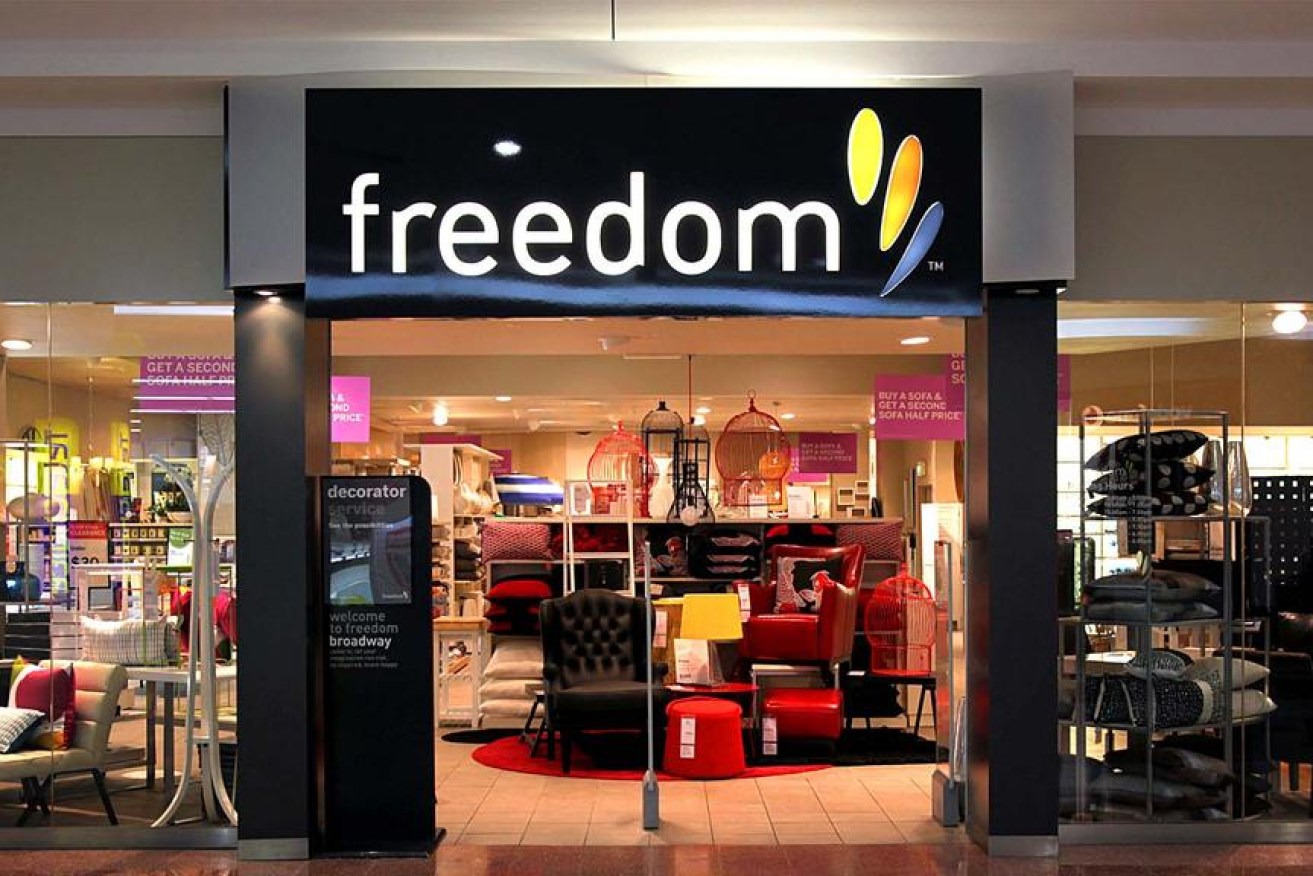 A Freedom Furniture Store in Sydney.