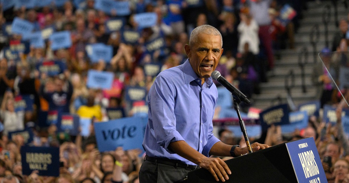 Obama rips Trump in passionate speech backing Harris