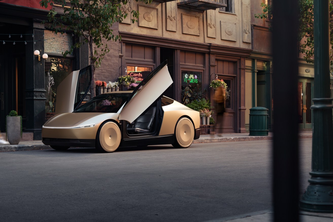 The Tesla cyber-cab prototype.