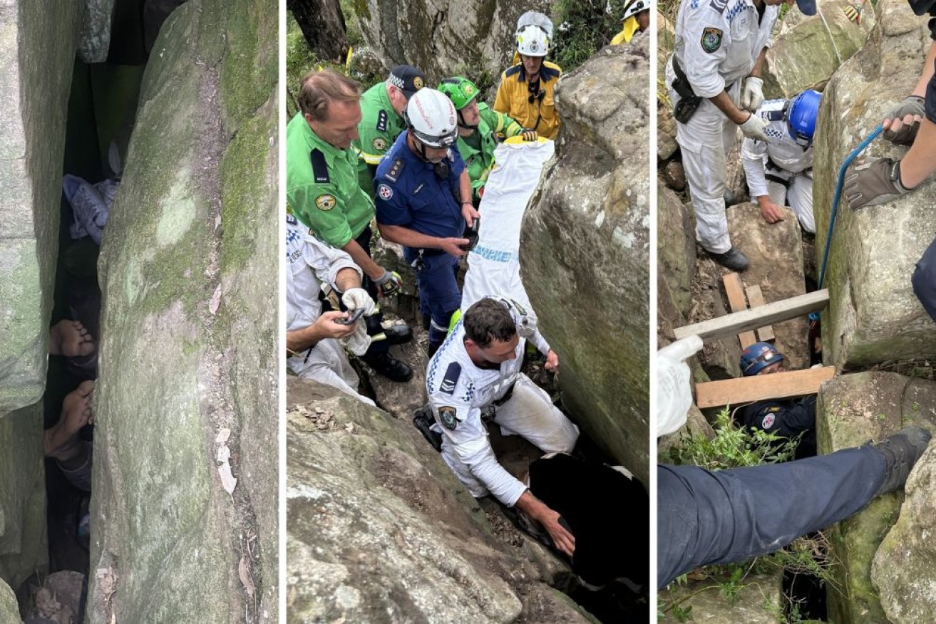 Matilda Campbell spent seven hours upside down in a deep crevasse before she could be rescued.